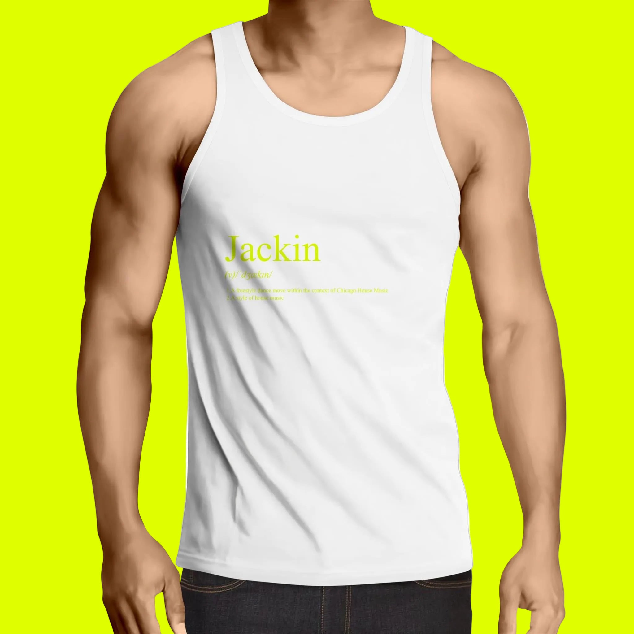 Jackin Chartreuse Lowdown - Mens Singlet Top