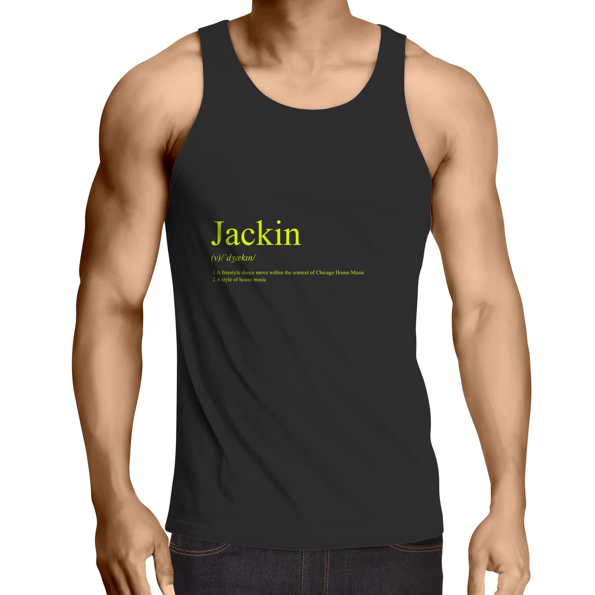 Jackin Chartreuse Lowdown - Mens Singlet Top