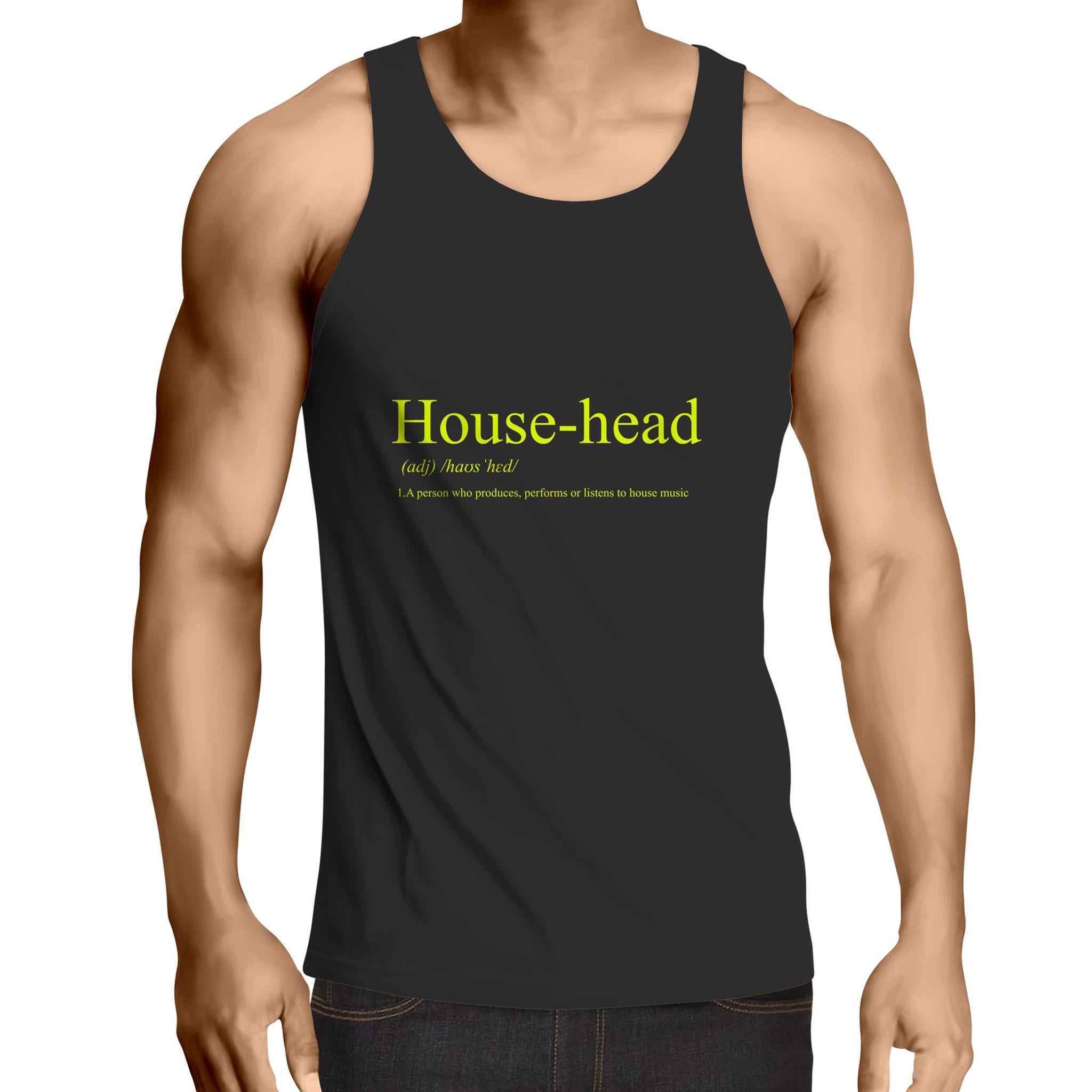 House-head Chartreuse Lowdown - Mens Singlet Top