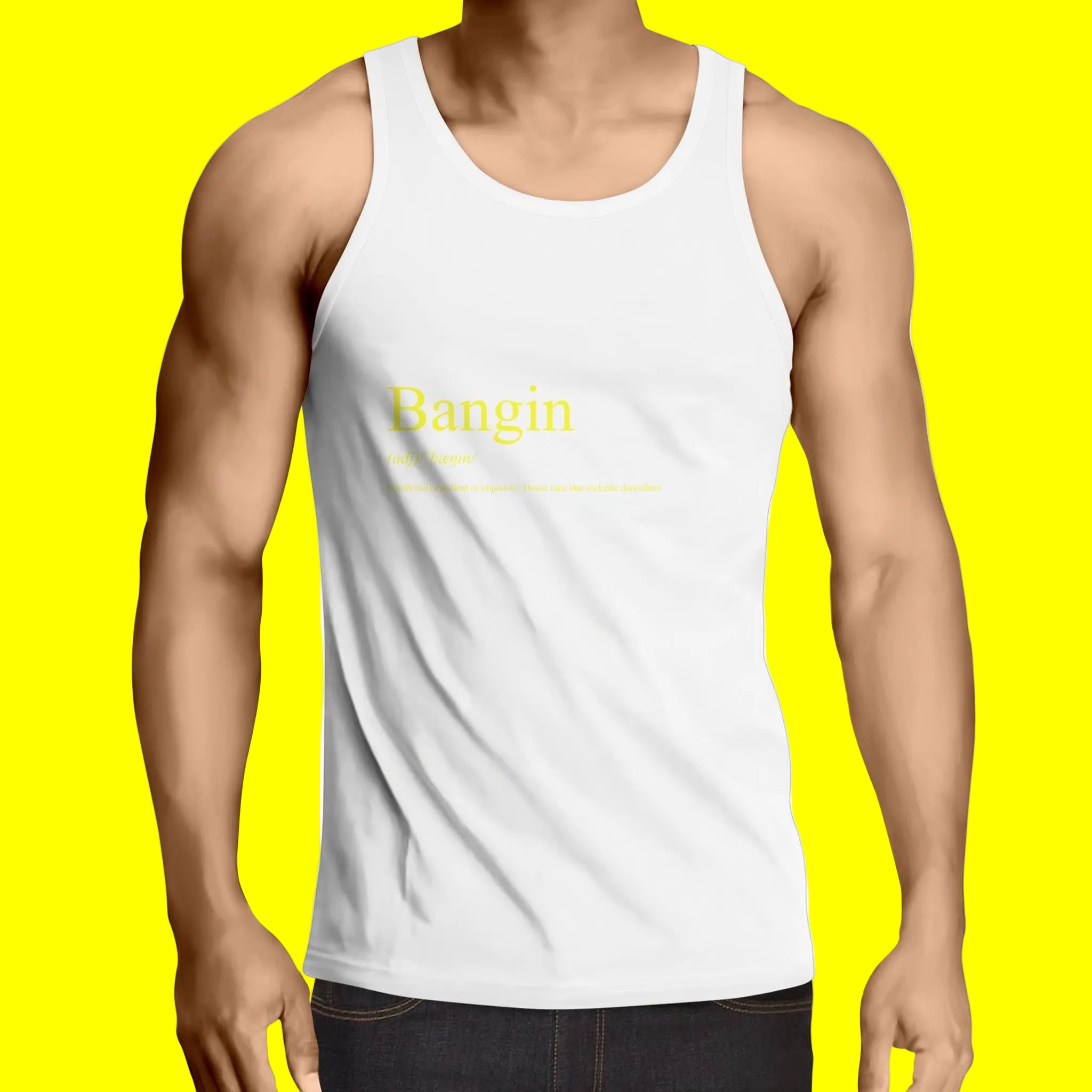 Jackin Canary Yellow Lowdown - Mens Singlet Top