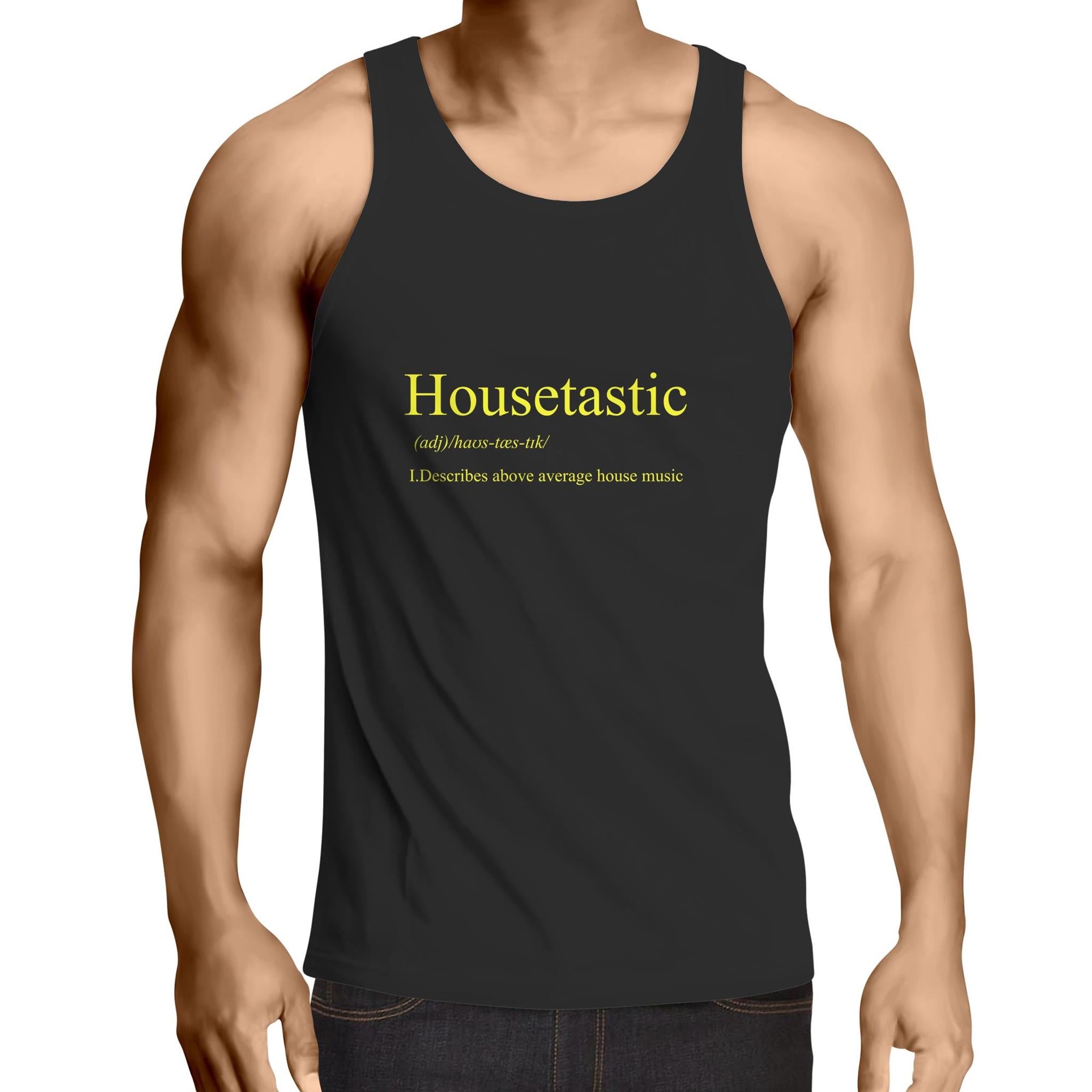 Housetastic Canary Yellow Lowdown - Mens Singlet Top