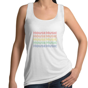 House Music repeat - Womens Singlet