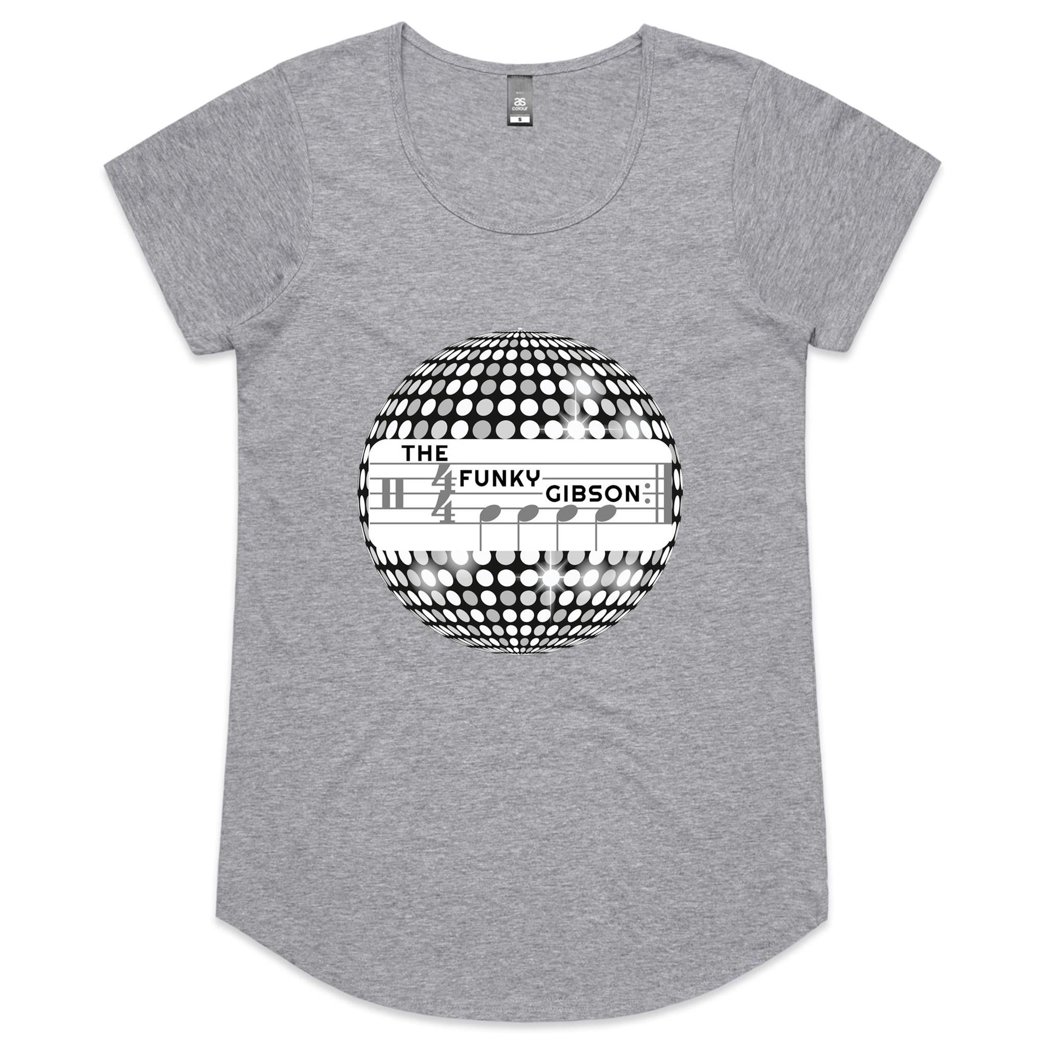 T.F.G. Discoball - Womens Scoop Neck T-Shirt