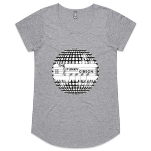 T.F.G. Discoball - Womens Scoop Neck T-Shirt