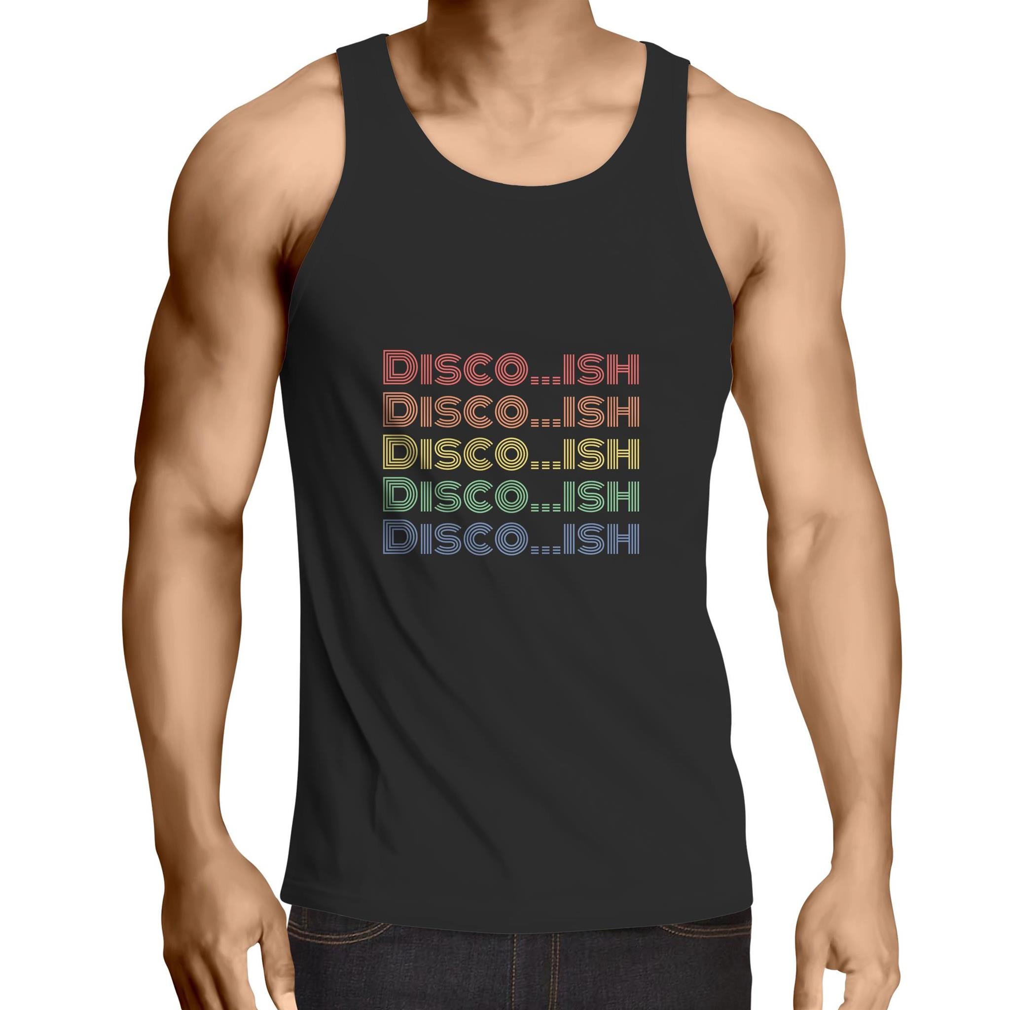 Disco...ish Repeat - Mens Singlet Top