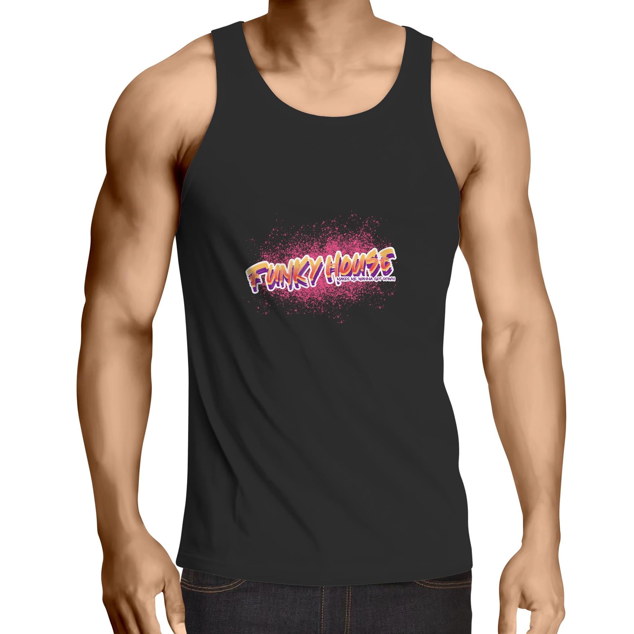 Funky House - Makes me wanna dance - Mens Singlet Top