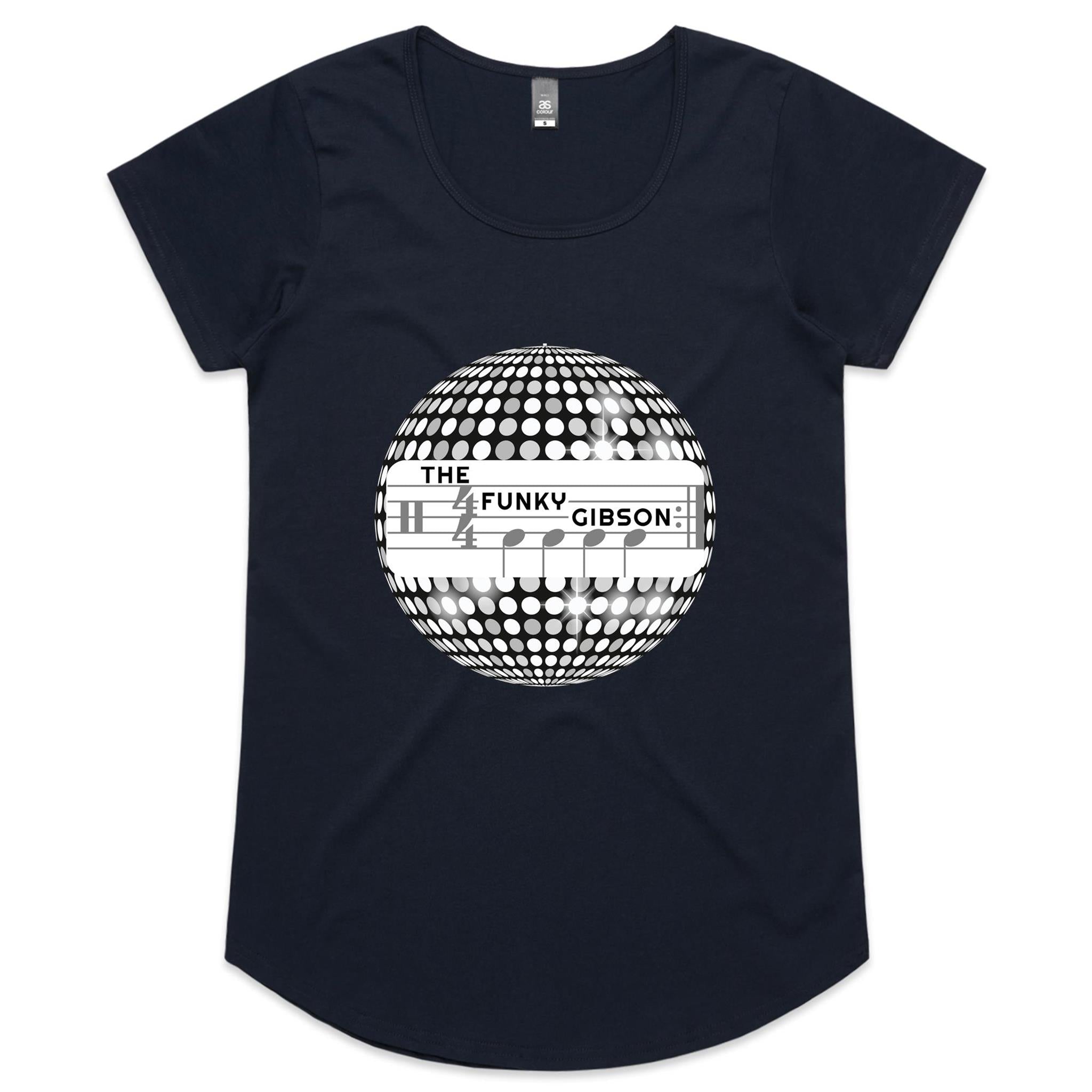 T.F.G. Discoball - Womens Scoop Neck T-Shirt