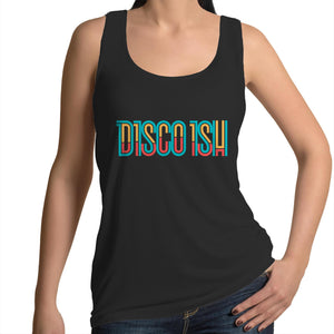 Disco ish Letters - Womens Singlet