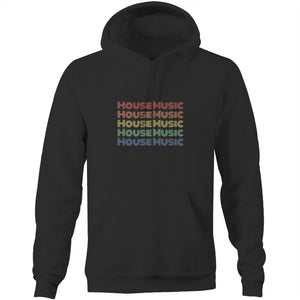 House Music Repeat - Pocket Hoodie Sweatshirt