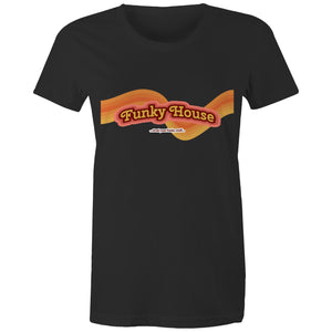 Funky House Retro - Womens Crew T-Shirt