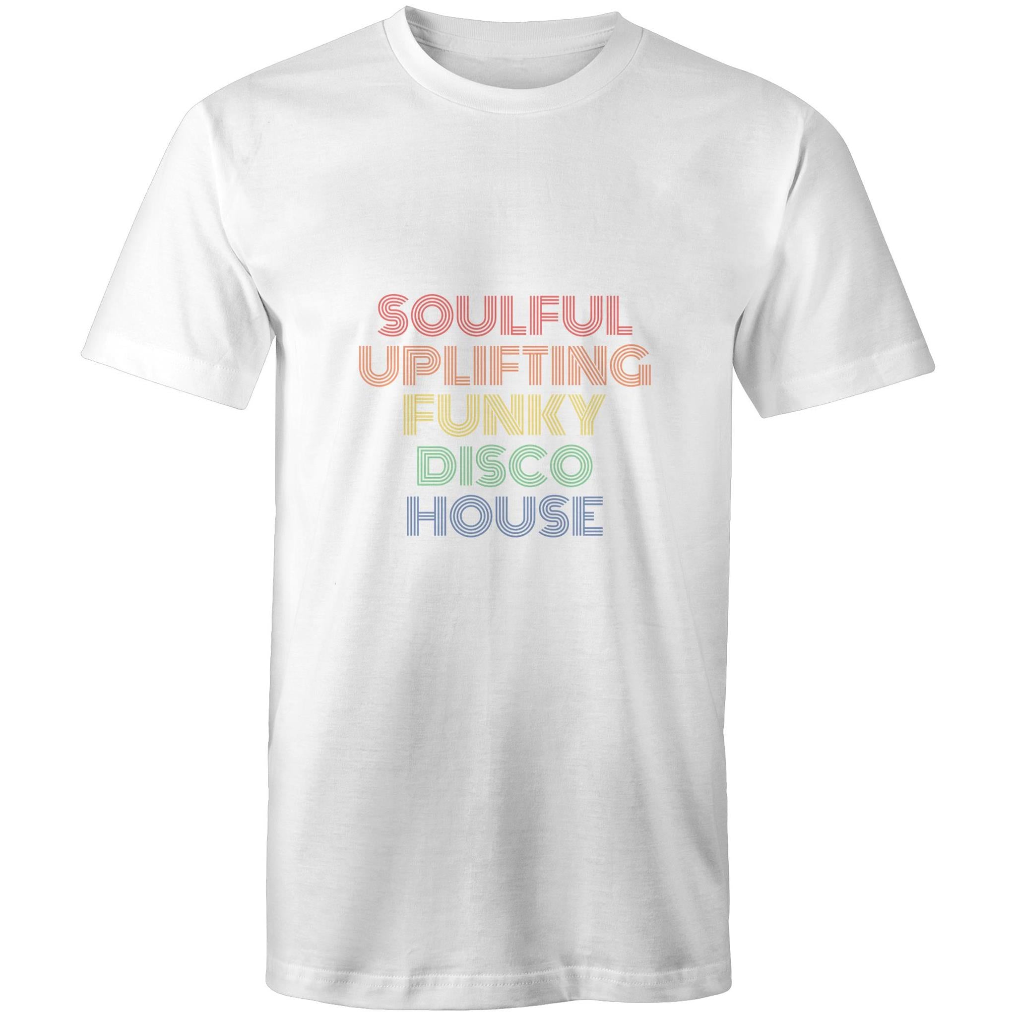 Soulful, Uplifting, Funky Disco, House - Mens T-Shirt