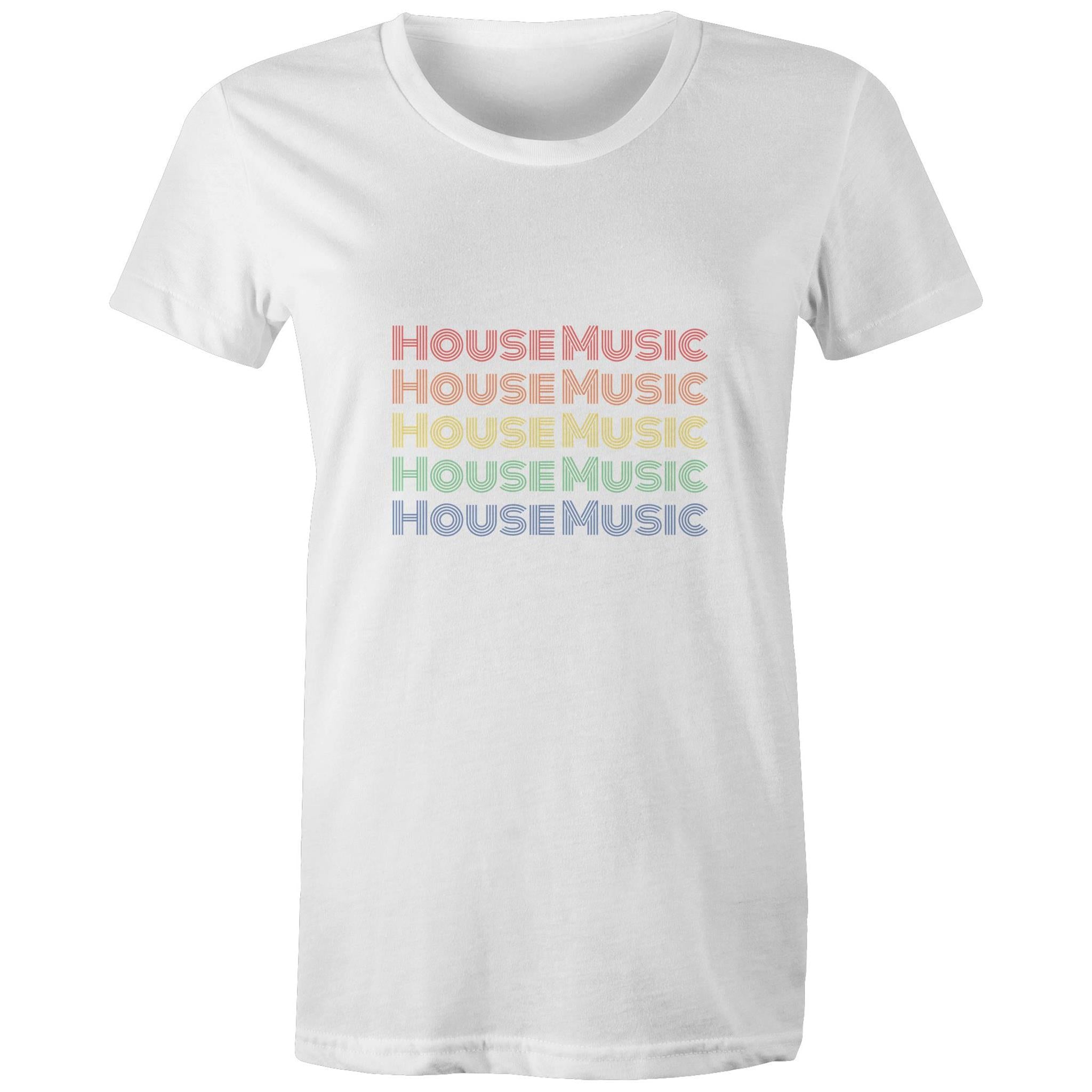 House Music Repeat - Womens Crew T-Shirt