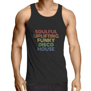 Soulful, Uplifting, Funky, Disco, House - Mens Singlet Top