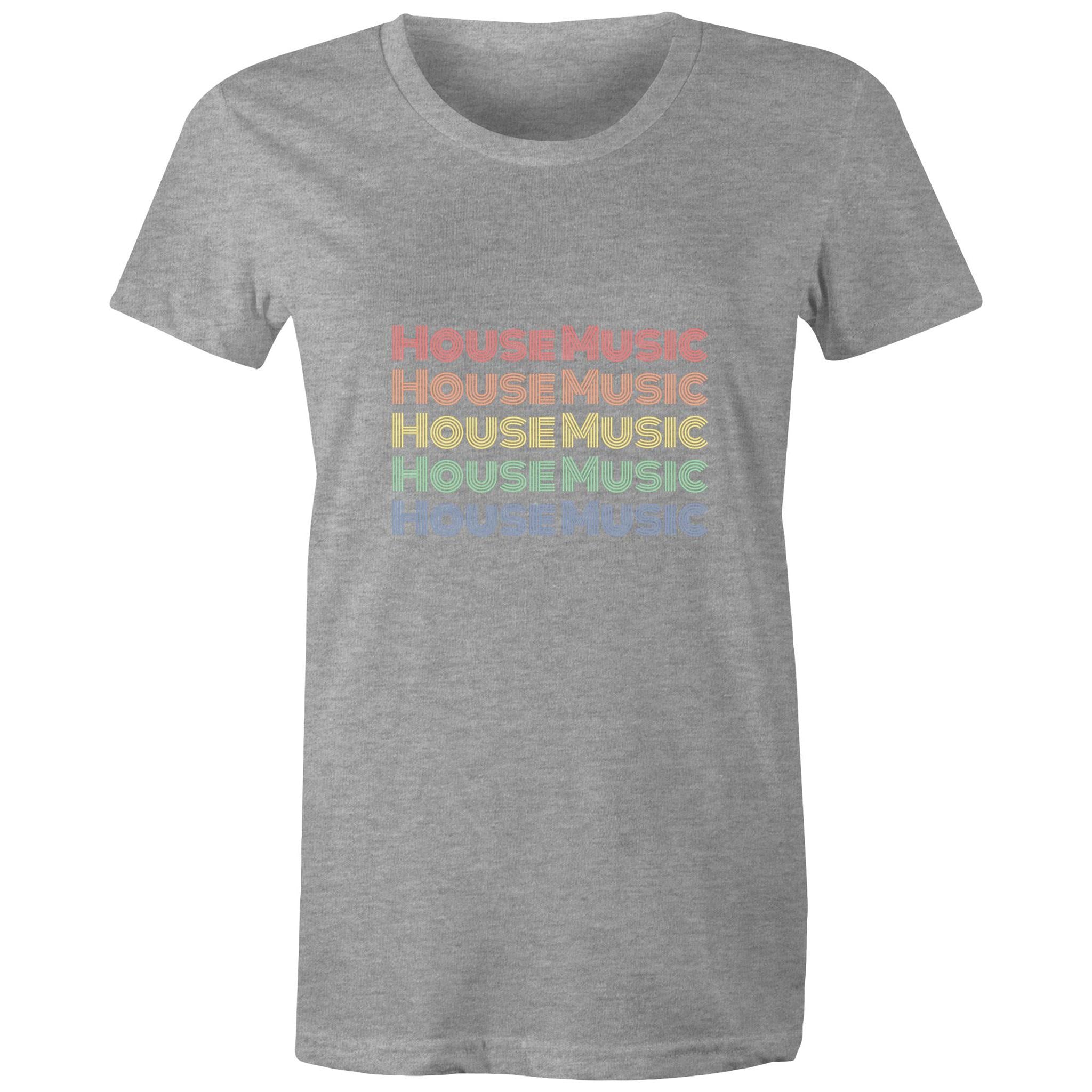 House Music Repeat - Womens Crew T-Shirt