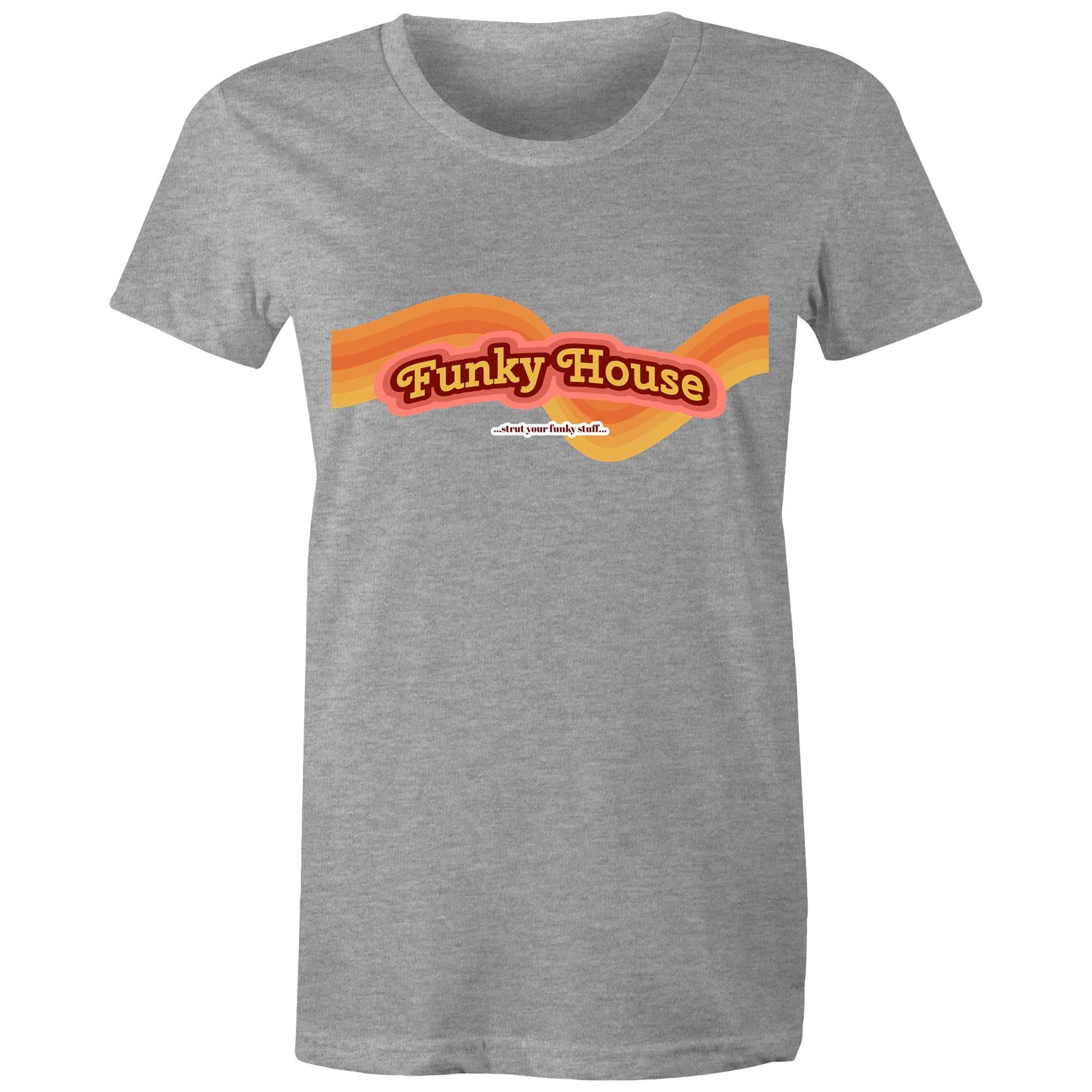 Funky House Retro - Womens Crew T-Shirt