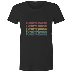 Funky House Repeat - Womens Crew T-Shirt