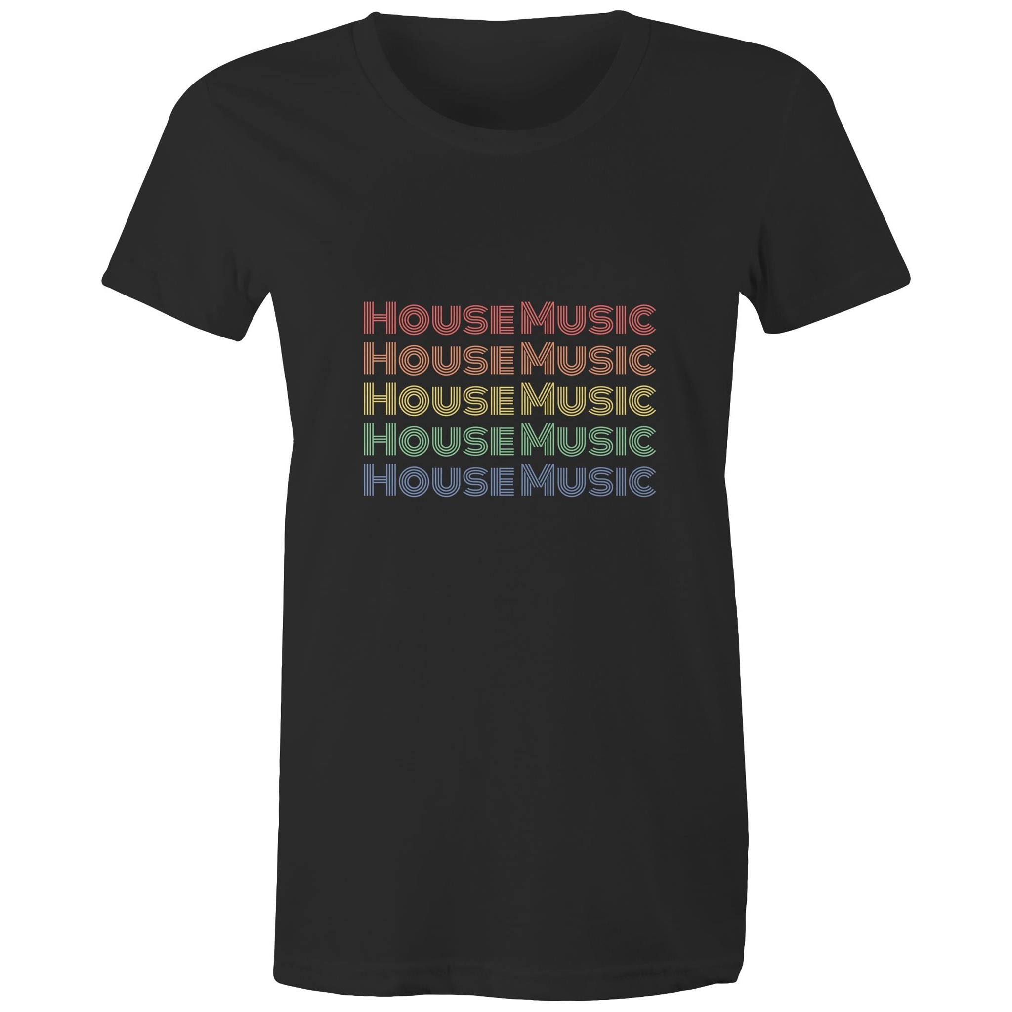 House Music Repeat - Womens Crew T-Shirt