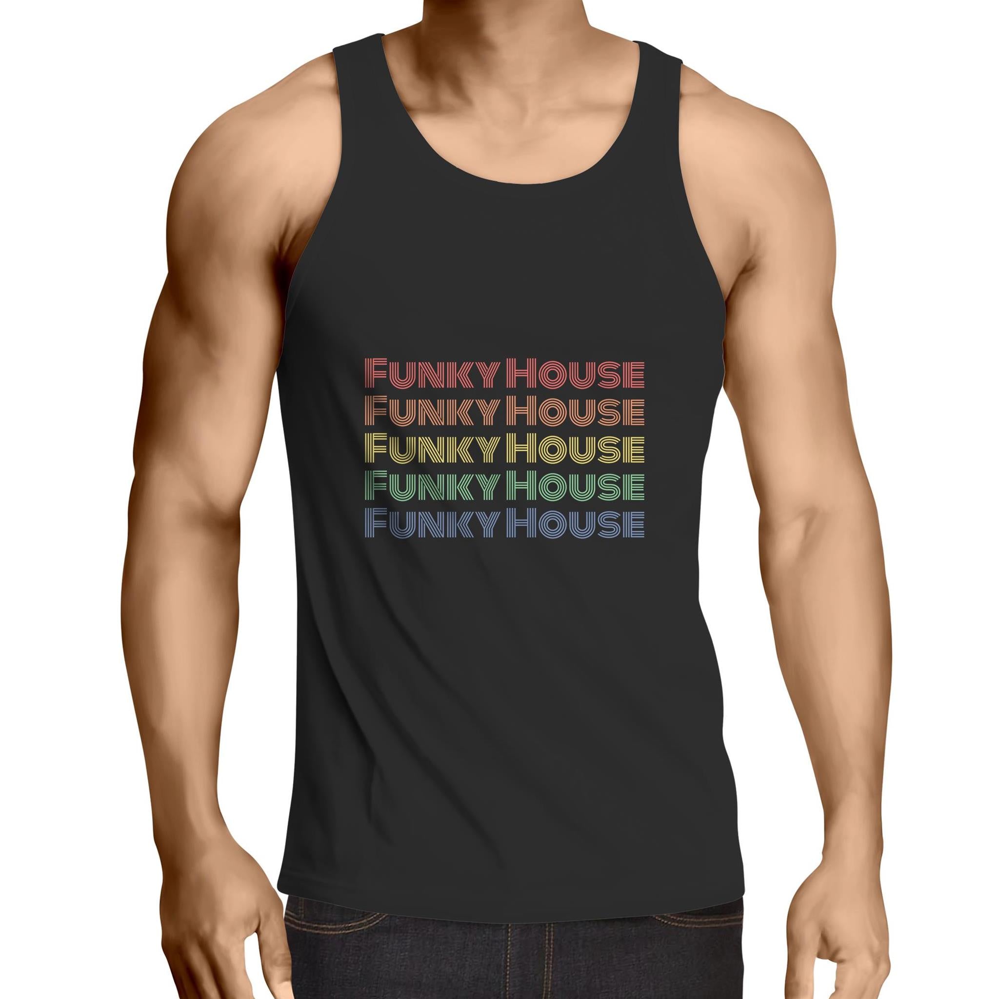 Funky House Repeat - Mens Singlet Top