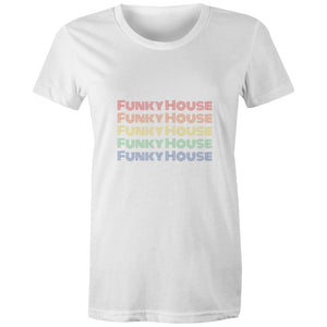 Funky House Repeat - Womens Crew T-Shirt